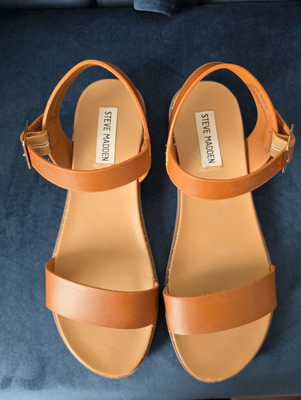 Steve Madden Tesa Slingback Sandals Congnac Size 8